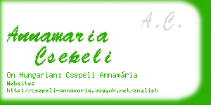 annamaria csepeli business card